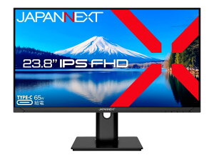 JAPANNEXT 23.8C` j^[ tHD 1920x1080𑜓x IPS fBXvC (HDMI/USB-C d (65W) / DisplayPort/Xs[J[//](s{bg)@\/VESAΉ/u[CgJbg) JN-IPS238FHDR-C65W-HSP
