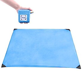 TRIWONDER タープ グランドシート テントシート 防水 キャンプ アウトドア 日除け サンシェルター 天幕 シェード たーぷ テントマット レジャーシート ビーチ ピクニック ブランケット ハンモック (70x110 CM, A - ブルー)