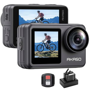 AKASO Brave 7 LE ANVJ 4K 20MP IPX7{@h 40Mh J ZԂ␳ fAJ[XN[ ^b`pl ^CvX WiFi/Type-CO}CNΉ 1350mAhobe[2 