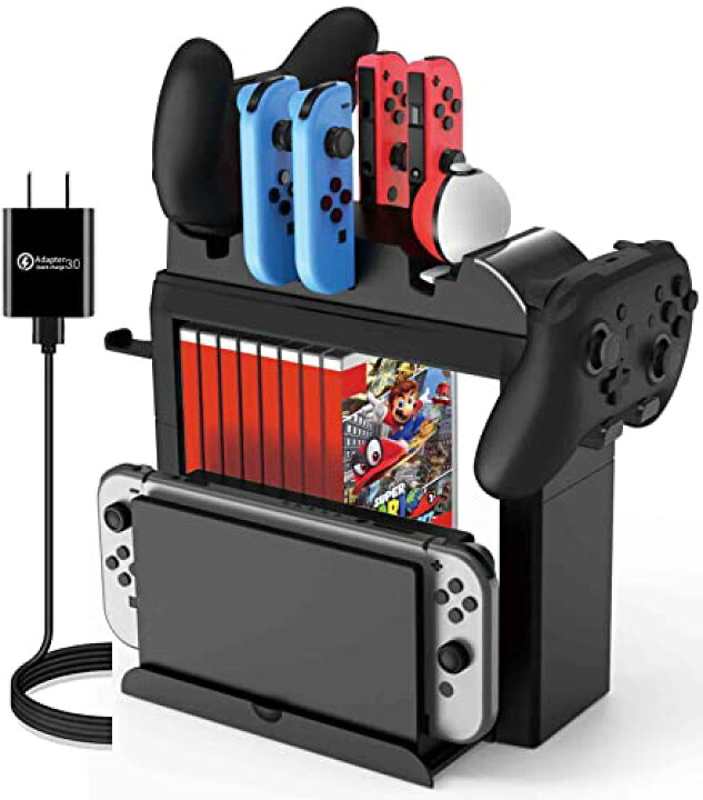 日本最大のブランド Nintendo Switch専用 6in1 収納 同時充電器
