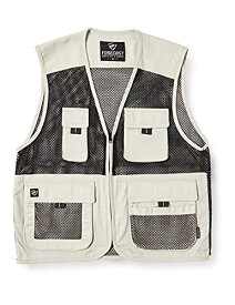[フォーキャスト] ワークウエア メンズ 背メッシュ TCメッシュベスト アイスホワイト 3L