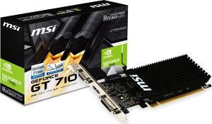 MSI ファンレス・ロープロファイル対応 GeForce GT 710 グラフィックスカード メモリ2GBモデル GT 710 2GD3H LP