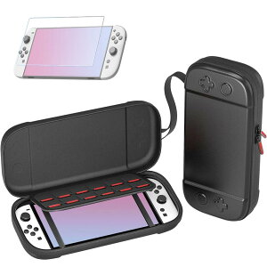 SWITCH 2 P[X+ 1 HDKXیtB Ninten-do Switch 2 p یP[X Jo[ EVA [obO ho h ϏՌ y Sʕی^ ^ѕ֗ (Black)