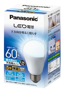 �p�i�\�j�b�N LED�d�� �������a26mm �d��60�`���� �����F����(6.9W) ��ʓd�� �������^�C�v 1���� �����Ή� LDA7DHEW2