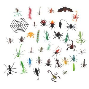 STOBOK 39個 昆虫模型 おもちゃフィギュア リアルな昆虫フィギュア 虫 おもちゃ リアル 昆虫のフィギュア 楽しい昆虫モデル スチックの シミュレーションモデル 偽のバグのおもちゃ な