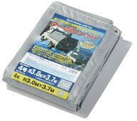 [モリリン] ターポリン トラックシート シルバー 山張り・平張り兼用タイプ 4号 3.0×3.7m TTS3037 小型…
