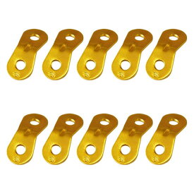 エリッゼ（ELLISSE）　アルミ自在金具　10個入　ロープ径φ3.0-5.5mmまで対応　ALM-10 (ゴールド)