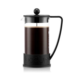 BODUM �{�_�� �R�[�q�[���[�J�[ �R�[�q�[�v���X BRAZIL �u���W�� �t�����`�v���X �R�[�q�[���[�J�[ 1000ml �u���b�N �X�e�����X�t�B���^�[ �K���X�r�[�J�[ �Z�Ў� �R�[�q�[ �y���K�i�z 10938-01