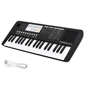 ONETONE �����g�[�� �d�q�L�[�{�[�h �~�j37���� LED�f�B�X�v���C���� USB-MIDI�Ή� ���{��\�L OTK-37M/BK (USB�P�[�u���t��)