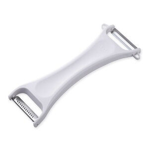 貝印 両用ピーラー(皮むき&千切り) | ホワイト 白 日本製 ステンレス ピーラー 千切り 千切り器 皮むき 皮むき器 皮引き ジャガイモ じゃがいも 芽取り 芽取り付き 料理道具 調理器具 キ