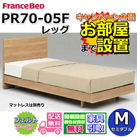 フランスベッド ベッドフレーム PR70-05F 【開梱組み立て設置無料】セミダブルサイズレッグタイプ 脚付きフレーム