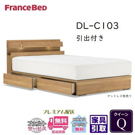 フランスベッド ベッドフレーム DL-C103 DR【送料・開梱設置無料】クイーン 引出付き Q