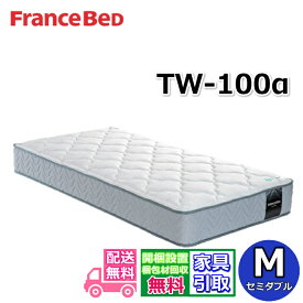 フランスベッド マットレス TW-100α動画公開中【お部屋まで無料で開梱設置】セミダブルサイズZT020 ZT030後継モデルしっかり硬い寝心地 TW100 M 人気 ツインサポート フランスベッド マットレス