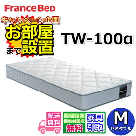 フランスベッド マットレス TW-100α動画公開中【お部屋まで無料で開梱設置】セミダブルサイズZT020 ZT030後継モデルしっかり硬い寝心地 TW100 M 人気 ツインサポート フランスベッド マットレス