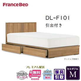 フランスベッド ベッドフレーム DL-F101 DR【送料・開梱組立設置無料】セミダブル 引出付き M