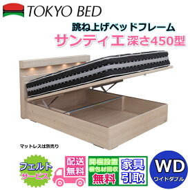 東京ベッド 縦跳ね上げベッドフレーム サンティエ 450【送料・開梱組立設置無料】ワイドダブル大人気の跳ね上げベッド WD 深さ450型