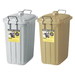 【北海道・沖縄・離島配送不可】【代引不可】ゴミ箱 60L ふた付ごみ箱 ペールカン 60リットル 日本製 蓋付 角型 ペールボックス おしゃれ 衝撃に強い 耐候性 シンプル 東谷 LFS-937