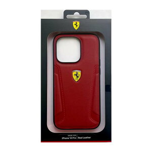 iPhone14 Pro �P�[�X �J�o�[ FERRARI �t�F���[�� �{�v �w�ʃP�[�X ���b�h RED �o�b�N�P�[�X LEATHER CASE �G�A�[�W�F�C FEHCP14LRBUR