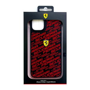 iPhone14 Plus �P�[�X �J�o�[ FERRARI �t�F���[�� �V���R�� �w�ʃP�[�X �u���b�N ALL OVER PRINTED SCUDERIA iPhone�P�[�X �G�A�[�W�F�C FEHCP14MSAOK