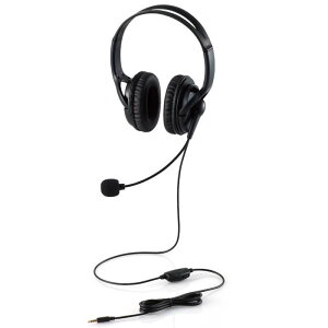 �y����s�z�w�b�h�z�� �w�b�h�Z�b�g ���w���� �}�C�N�t�� �u���b�N �L�� 4�� 3.5mm�ڑ� �X�e���I ���� �I�[�o�[�w�b�h �y�� �y Windows Mac Chrome ���Ή� �z �G���R�� HS-HP02STBK