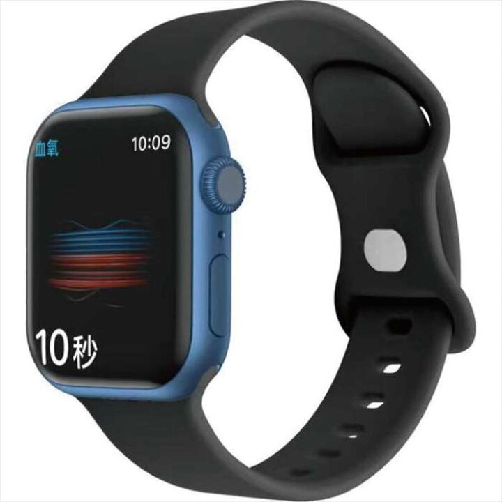 楽天市場】Apple Watch 49/45/44/42mm対応 シリコンバンド ブラック 
