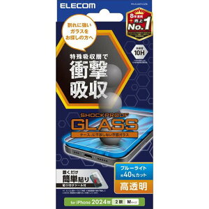 �y����s�ziPhone16 iPhone 16 �Ή� 6.1�C���` �K���X�t�B���� SHOCKPROOF ������ �u���[���C�g�J�b�g �t���ی�K���X ��ʕی� �G���R�� PM-A24AFLGZBL