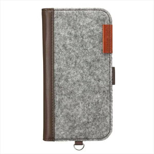 iPhone16 iPhone 16 �Ή� 6.1�C���` �t���b�v�J�o�[ �t�F���g �O���[ �P�[�X �J�o�[ iPhone�P�[�X �t�F���g�f�� PGA PG-24AFP08GY