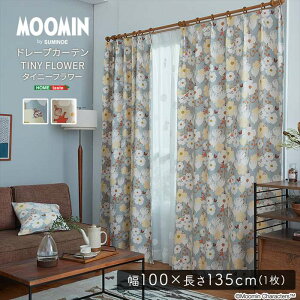 �y�k�C���E����E�����z���s�z�y����s�zMOOMIN ���[�~�� �h���[�v�J�[�e�� 100×135cm×1�� TINY FLOWER �^�C�j�[�t�����[ �h���[�v�J�[�e�� �C���e���A �ЊJ��1���� �z�[���e�C�X�g SH-26-MTF135