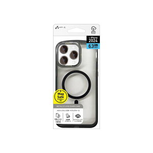 iPhone16 Pro�p ���^���b�N�����Y�K�[�h�N���A�P�[�X BK �G�A�[�W�F�C AC-P24P-RMR BK