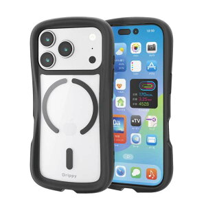 �y����s�ziPhone 17 Pro �P�[�X �n�C�u���b�h �Ռ��z�� MAGKEEP ���͋z�����C�����X�[�d�Ή� �X�g���b�v�z�[���t �X�g���b�v�z�[���V�[�g�t Grippy �u���b�N �G���R�� PM-A25CGRPFMBK