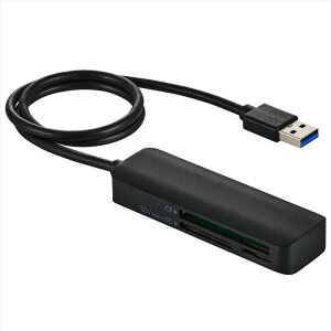 �y����s�z�J�[�h���[�_�[ USB3.2(Gen1) �����]�� SD microSD �R���p�N�g�t���b�V�� 3�X���b�g Windows11/Mac�Ή� �P�[�u���t�� �������J�[�h���[�_�[ �u���b�N �G���R�� MR3-C30BK