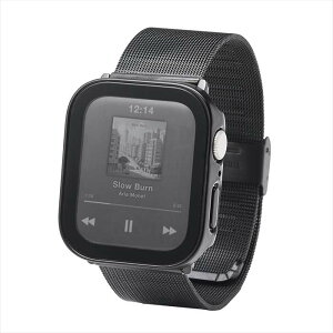 �y����s�z�A�b�v���E�H�b�`�p �J�o�[ �u���b�N Apple Watch SE ��3���� / ��2���� [ 44mm ] �Ή� �t���J�o�[ �P�[�X �ϏՌ�PC�t���[�� �w��h�~ ��U�h�~ �h�� IPX7 �G���R�� AW-25DFCGEBK