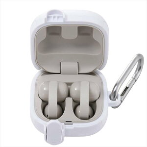 �y����s�zSONY LinkBuds Clip�p ���C�����X�C���z�� �P�[�X �z���C�g �ϏՌ� �J�o�[ �t�^�J���b�N�@�\ �����h�~ �J���r�i�t�� �G�A�[�N�b�V�����\�� TOUGH SLIM Lock �G���R�� TWS-SO261TSLWH
