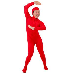 全身タイツ 赤 Mサイズ ゼンタイ コスプレ コスチューム 衣装 仮装 変装 宴会 パーティー イベント お笑い ルカン 7404