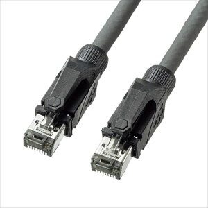 LAN�P�[�u�� 0.5m �O���[ CAT6A STP 10GbE �������l�b�g���[�N�Ή� �c���܂�h�~�J�o�[ �T�����T�v���C KB-T6ASTP-005GY