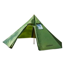 ワンポールテント キャンプテント ティピー型テント 2～3人用 煙突穴付き 薪ストーブが使えるワンポールテント アウトドア キャンプ Land Field LF-OT010-GR