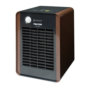 ミニセラミックヒーター 人感センサー テクノイオン搭載 消臭 700W ブラウン テクノス TST-709