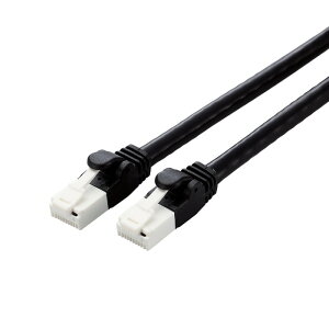 【代引不可】LANケーブル CAT6A 3m 高速 10Gbps ストレート 爪折れ防止 ブラック エレコム LD-GPAT/BK3/RS