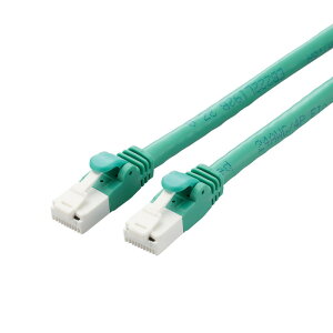 �y����s�zLAN�P�[�u�� CAT6A 1m ���� 10Gbps �X�g���[�g �ܐ܂�h�~ �O���[�� �G���R�� LD-GPAT/GN1/RS