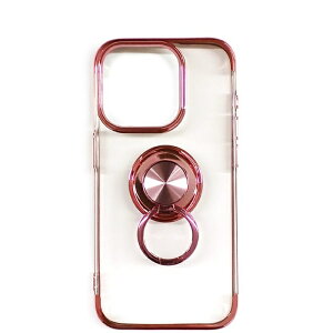 iPhone15 Pro�p �ϏՌ� ���^���b�NTPU�t���[�� �����O�t���w�ʃN���A�P�[�X �s���N �G�A�[�W�F�C AC-P23P-MR PK