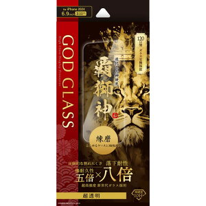 iPhone 16 Pro Max ガラスフィルム「GOD GLASS 覇獅神」練磨 超透明 GOD GLASS GG-IL24GL