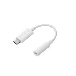 【代引不可】音声変換ケーブル USB Type-C to 3.5mmステレオミニ端子 DAC搭載 ホワイト エレコム MPA-C35DWH2