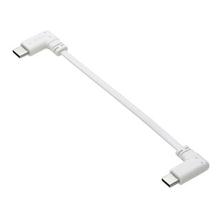 �y����s�zUSB Type-C to USB Type-C�P�[�u�� �t���b�g L�� �[�d��p USB Power Delivery�Ή� 60W 0.1m �z���C�g �G���R�� MPA-CCLL01WH