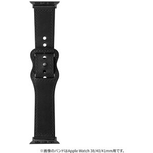 Apple Watch 42(Series 1,2,3)/44/45/46/49mm �o���h �uCORVIN�v �V���v�����U�[�o���h �u���b�N LEPLUS NEXT LN-AW49B15BK