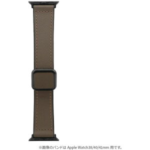 Apple Watch 42(Series 1,2,3)/44/45/46/49mm �o���h �uCORVIN�v ���ʃ��o�[�}�O�l�b�g���U�[�o���h �_�[�N�u���E�� LEPLUS NEXT LN-AW49B22BR