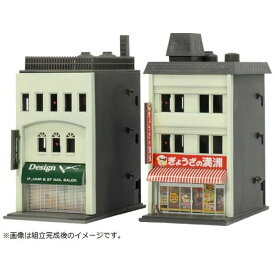 Nゲージ 着色済み 商業ビル 3F　麺街道シリーズ／ぎょうざの満洲 鉄道模型 GreenMax グリーンマックス 2652