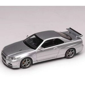MOTORHELIX 1/64 日産 スカイライン GT-R (R34) V Spec II スパークリングシルバー フリースタイル M63406