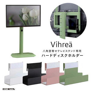 【北海道・沖縄・離島配送不可】【代引不可】八角壁寄せテレビスタンド専用 ハードディスクホルダー HDDホルダー 単品 背面収納 薄型 簡単取付 TVスタンド テレビ台 オプション パーツ 北欧