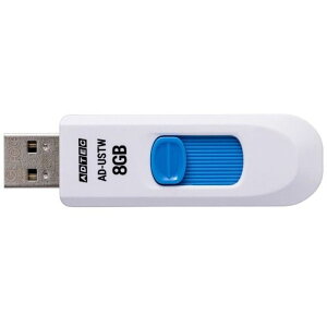 USB�t���b�V�������� USTW USB2.0 8GB �[�q�����̈����o�����[���ł���X���C�h���� �z���C�g ADTEC AD-USTW8G-U2