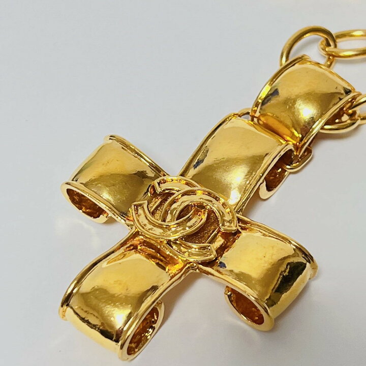 楽天市場】【中古】CHANEL シャネル ココマーク リボン ネックレス 